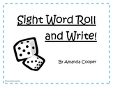 1st Grade Sight Word Roll and Write