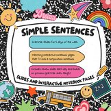 1st Grade Simple Sentences | What Is A Sentence? | Slides 