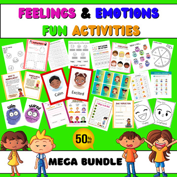Preview of 1st Grade Social Emotional Learning Activities: Worksheets, Posters, Flashcard
