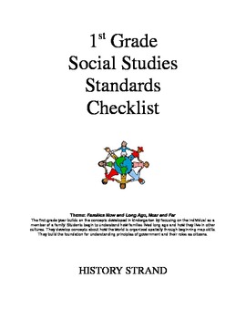 Preview of 1st Grade Social Studies Checklist - Ohio