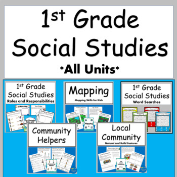 Preview of 1st Grade Social Studies Community Our Changing Roles and Responsibilities Units