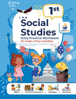 Preview of 1st Grade Social Studies Workbook (193 pages eBook + video explanations)