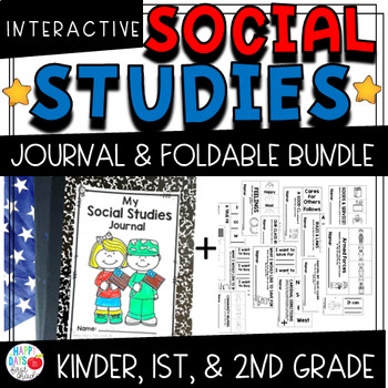 Preview of Social Studies Journal & Foldable Bundle- KINDERGARDEN, 1st, and 2nd Grade