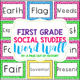 1st Grade Social Studies Word Wall