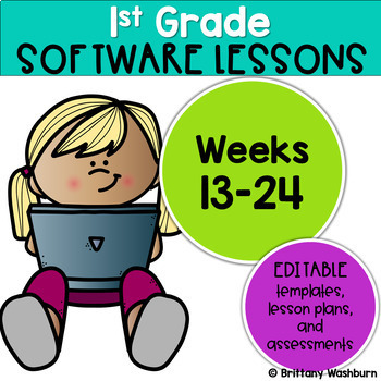 Preview of 1st Grade Technology Lessons Weeks 13-24