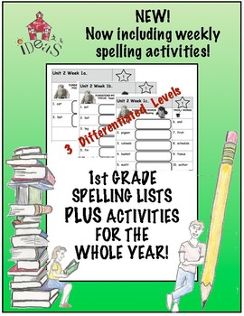 Preview of 1st Grade Spelling Lists PLUS Activities for the Whole Year! (Differentiated!)