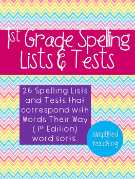 1st Grade Spelling Lists {Simplified Teaching} | TpT