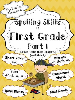 Preview of 1st Grade Spelling Skills Part 1: Orton-Gillingham Inspired