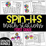 1st Grade Math Stations Yearlong Bundle