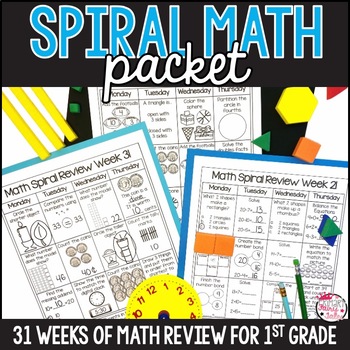 Preview of First Grade Math Spiral Review