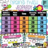 1st Grade Spring Math Jeopardy Review Game [EDITABLE]