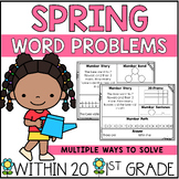 90 Spring Word Problems NO PREP Addition Subtraction 1st Grade