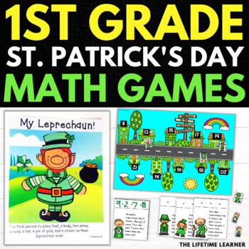 Preview of 1st Grade St. Patrick's Day Math Activities | 1st Grade Math Games