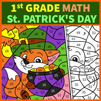 Preview of St. Patrick's Day | Color by Number 1st Grade | Color by Code Math Worksheets