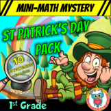1st Grade St Patrick's Day Mini Math Mysteries - Printable