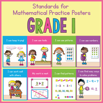 Preview of 1st Grade Standards for Mathematical Practice Posters