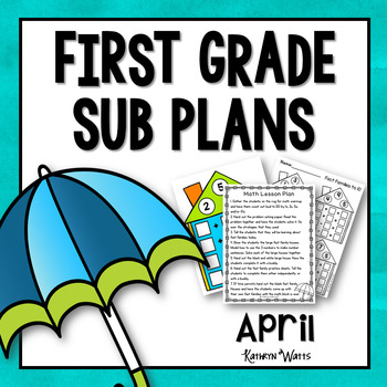 Preview of 1st Grade Sub Plans April