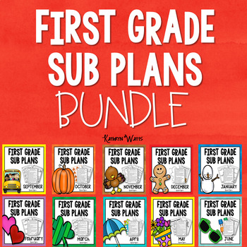 Preview of 1st Grade Sub Plans Bundle