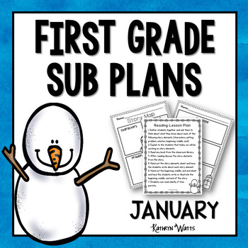 Preview of 1st Grade Sub Plans January