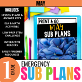 1st Grade Sub Plans: May Emergency Substitute Plans & Activities