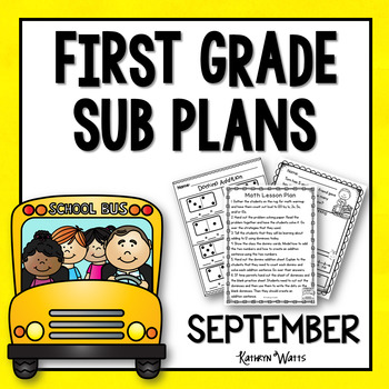 Preview of 1st Grade Sub Plans September