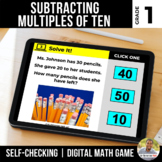 1st Grade Subtract Multiples of 10 Digital Math Games | Di