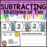 1st Grade Subtracting Multiples of 10 Centers for 1.NBT.6