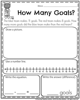 1st Grade Subtraction Word Problems by Planning Playtime | TPT