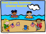 1st Grade Summer Choice Boards