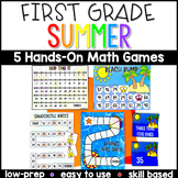 1st Grade Summer Math Center Games and Activities | May & June
