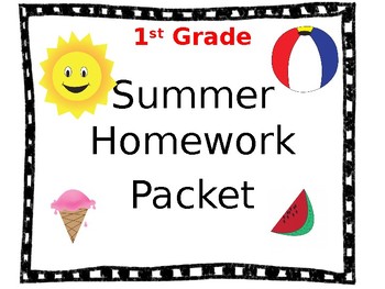 Preview of 1st Grade Summer Packet