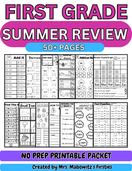 1st Grade April and May Summer Packet NO PREP Review by Mrs Mabowitz ...