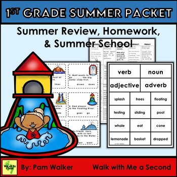 Preview of 1st Grade Summer Packet | Review | Homework & Summer School