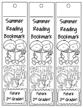 1st grade summer reading bookmark by letsos learning tpt