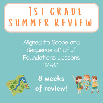 Preview of 1st Grade Summer Review- Aligned to S & S of UFLI Foundations 42-83
