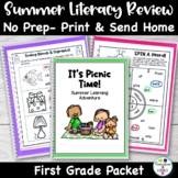 1st Grade Summer Review Pack | End of the Year 2nd Grade F