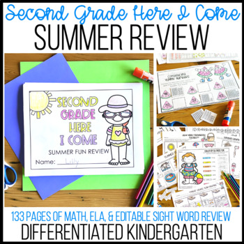 Preview of 1st Grade Summer Review Packet - Printable - ELA and Math Skills Practice