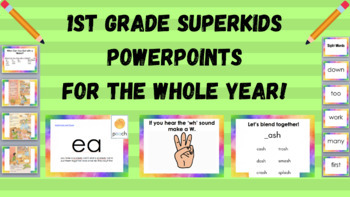 Preview of 1st Grade Superkids Powerpoints for the year!