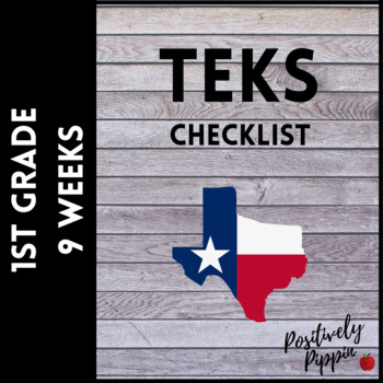 Preview of 1st Grade TEKS Checklist (9 Weeks Checks)