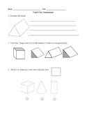 1st Grade TERC Investigations Unit 8 Pre-Assessment