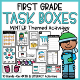 1st Grade Task Boxes | Math & Literacy Activities | Winter