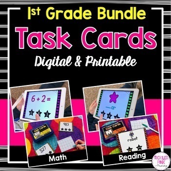 Preview of 1st Grade Task Cards BUNDLE (digital and printable)