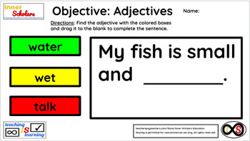 Preview of 1st Grade Technology Activities - Lesson 18: Adjectives
