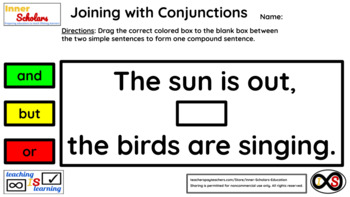 Preview of 1st Grade Technology Activities - Lesson 22: Conjunctions
