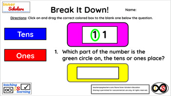 Preview of 1st Grade Technology Activities - Lesson 3: Tens and Ones Place
