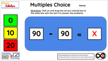 Preview of 1st Grade Technology Activities - Lesson 9: Subtracting Multiples of 10 (70-90)