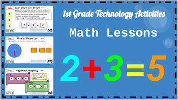 Preview of 1st Grade Technology Activities  - PowerPoint Slides (Math Lessons ONLY)