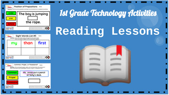 Preview of 1st Grade Technology Activities - PowerPoint Slides (Reading Lessons ONLY)