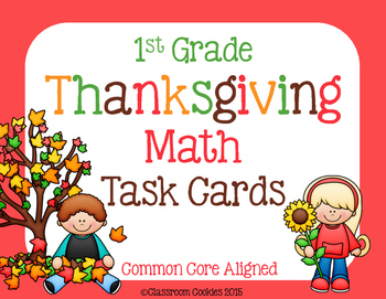Preview of 1st Grade Thanksgiving Math (Common Core Aligned)