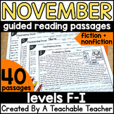 1st Grade Thanksgiving Reading Comprehension